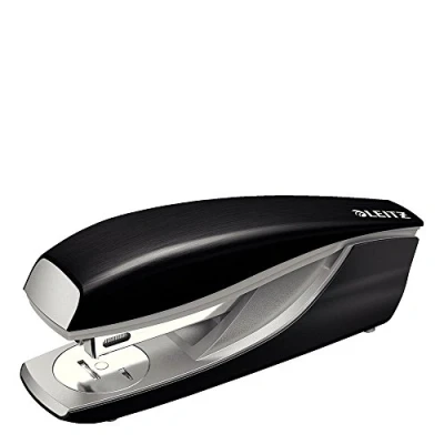 Abbildung von Leitz Büroheftgerät aus Metall, Für 30 Blatt, Inkl. Heftklammern, Ergonomisches Design, Satin Schwarz, Style Serie, 55626094