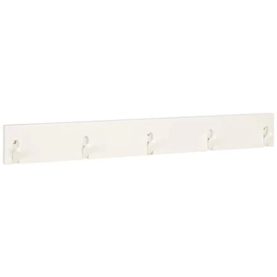 Abbildung von HAKU Möbel Garderobenleiste weiß, Massivholz, MDF Maße: B 82 cm x H 10 T 2 cm, Style: Industrial