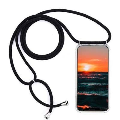 Abbildung von MXKOCO Handykette kompatibel mit Samsung Galaxy S22 Handyhülle/Case Umhängeband Handykordel Schutzhülle Silikonhülle Hülle Band, Stylische Kette Regenbogen