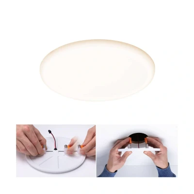 Abbildung von Paulmann 95387 LED Panel Einbauleuchte Areo VariFit IP44 Warmweiß Zigbee Tunable White 215mm rund incl. 1x17 Watt dimmbar Satin Kunststoff 3000 K