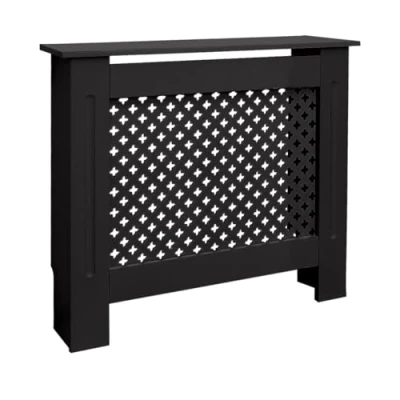 Abbildung von ML DESIGN Heizungsverkleidung Heizkörperverkleidung aus MDF lackiert für Wohnzimmer Schlafzimmer, Zubehör Heizkörper, Heizungsabdeckung Wabenmuster 78x19x82 cm Schwarz