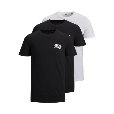 Abbildung von Jack &amp; Jones Jjecorp LOGO TEE CREW NECK 3 PACK Tshirt print, Herren, Größe: XXL, White