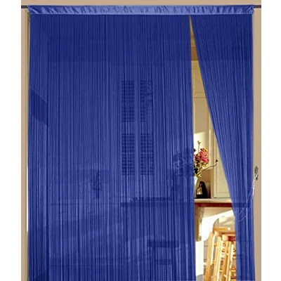 Abbildung von Kaikoon Fadenvorhang Vorhang Fadenstore Fadengardine 90 cm x 240 blau