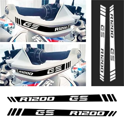 Abbildung von 2 x reflektierende Aufkleber passend für Motorrad R 1200 GS Adventure Handschutz schwarz