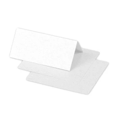 Abbildung von Clairefontaine 75085C Packung mit 25 Tischaufsteller Pollen, 85x80 mm, gefaltet, Perlmutt Weiß