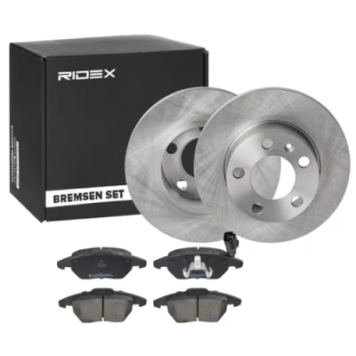 Abbildung von RIDEX 3405B1149 Bremsscheiben und beläge SKODA: Octavia I Schrägheck, Fabia 2 1 Combi, VOLKSWAGEN: Polo IV Schrägheck