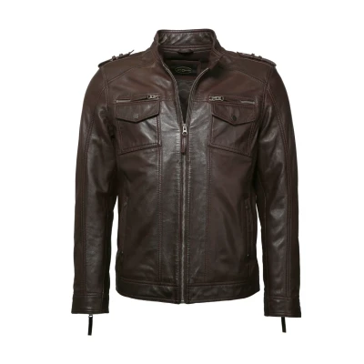 Abbildung von JCC Lederjacke, Herren, Größe: Large, Brown