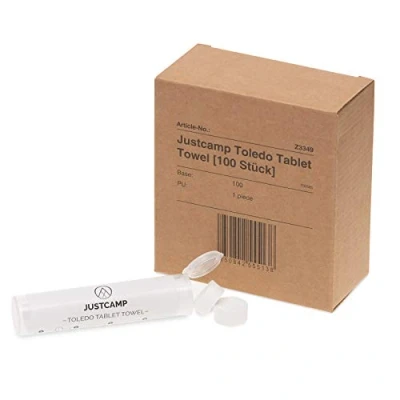 Abbildung von Tabletten Reinigungs Tücher 100 Stück aus 100% Viscose 25 x cm