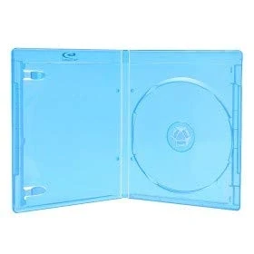 Abbildung von Amaray Blu Ray Hüllen, Slim 11 mm, Maschinen Pack Qualität, Blau, Transparent, 100 Stück