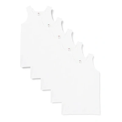 Abbildung von Fruit of the Loom Herren Regular Fit Unterhemd 5 Pack Athletic Mens, Weiß (White), XX Large