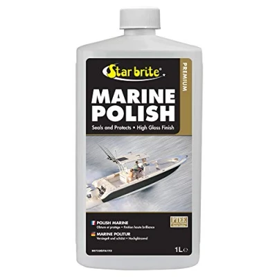 Abbildung von STAR BRITE Premium Marine Polish Maximaler UV Schutz &amp; Hochglanz Finish Inhibitoren stoppen Ausbleichen, Auskreiden und Oxidation Weist Wasser, Flecken andere Ablagerungen ab