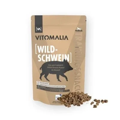 Abbildung von VITOMALIA® Wildschwein Trainingssnacks 500g für Hund Allergikerfreundliche Hundeleckerli Getreidefrei &amp; Natürlich Schonend Getrocknete Leckerlis Hundetraining Leckerli Snacks Hunde