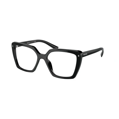 Abbildung von Prada Damen PR 16ZV 1AB1O1 Rahmen von BRILLEN Acetat Schwarz Transparent Quadratisch Normal