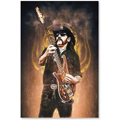 Abbildung von GPEIHANG GemäLde Auf Leinwand Poster Wandkunst Lemmy Motörhead für Moderne Familiendekoration Malerei Druckt Bilder 23.6&quot;x35.4&quot;(60x90cm) Kein Rahmen