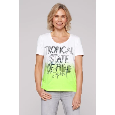 Abbildung von Soccx DIP DYE UND Artwork Tshirt print, Damen, Größe: Large, Neon lime