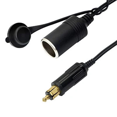 Abbildung von CERRXIAN Din Hella Powerlet Stecker zum Zigarettenanzünder 18AWG European Male Plug Adapterbuchse （30cm）