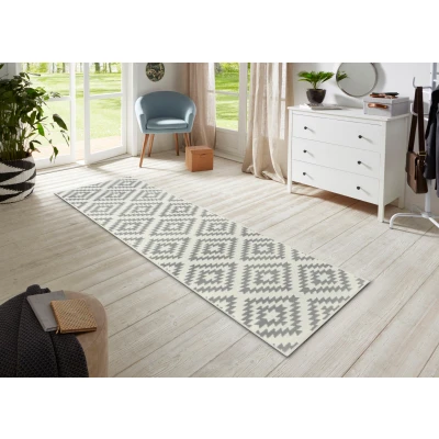 Abbildung von Hanse Home Teppich Läufer Nordic 80x350cm Teppichläufer Weicher Kurzflor Modern Raute Design für Flur, Schlafzimmer, Kinderzimmer, Badezimmer, Wohnzimmer, Küche Dekoläufer Creme