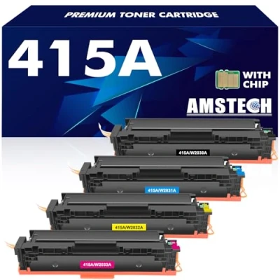 Abbildung von 415A 415X MFP M479fdw Toner: Mit Chip Kompatibel für HP W2030A W2030X als Ersatz Color Laserjet Pro M479fnw M479dw M479fdn M454dw M454dn W2031A W2032A W2033A 4er Pack