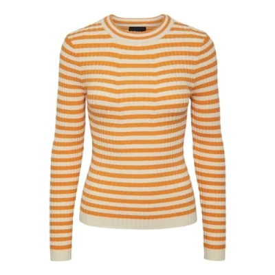 Abbildung von Pieces Crista LS Oneck NOOS BC Strickpullover, Damen, Größe: Small, Tangerine