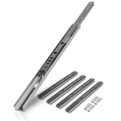 Abbildung von LouMaxx Kugelauszug 4er Set (2 Paar) Schubladenschienen 310 mm 17 Nut Schubladenauszug Schienen für Schubladen Schienensystem Teilauszug hochwertig leicht anzubringen
