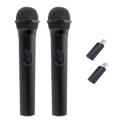 Abbildung von Mcbazel 2 Stück kabelloses Gaming Mikrofon für PS5/ PS4/Pro/ PS3/ PS2/ Xbox Series XS/Xbox One One/ 360/NS Switch/Switch OLED/Wii/WiiU/PC mit Niedriger Latenzzeit