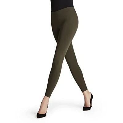Abbildung von FALKE Damen Seamless W LE Blickdicht einfarbig 1 Stück Leggings, Grün (Military 7826), L 44 46