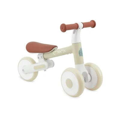 Abbildung von Momi Kinderlaufrad DEX für Mädchen und Jungen im Alter von 1 bis 3 Jahren, klappbarer Rahmen, höhenverstellbarer Sattel, pannensichere Kunststoffräder, wiegt nur 2 kg