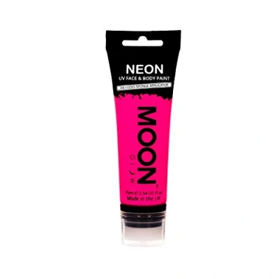 Abbildung von Moon Glow Supersize Neon UV Gesichts und Körperfarbe, mit Schwammapplikator (Intensiv Rosa, 75 ml)