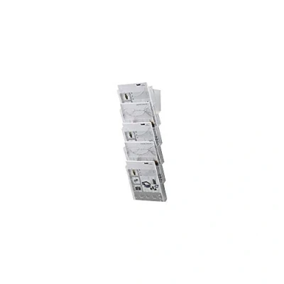 Abbildung von helit the grid wall Wandprospekthalter DIN A4 5 Fach transparent