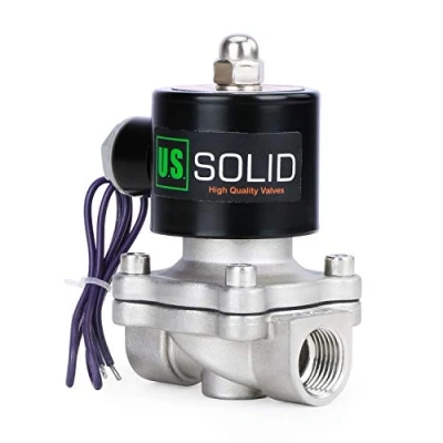 Abbildung von U.S. Solid 3/4&quot; G 12 V DC Edelstahl Magnetventil Direktgesteuert für Wasser Luft Gas Öl NC Stainless Steel Solenoid Valve
