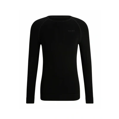 Abbildung von FALKE Herren Baselayer Shirt Maximum Warm Round Neck M L/s Sh Funktionsmaterial schnelltrocknend 1 Stück, Schwarz Black 3000, S