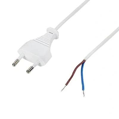Abbildung von LogiLink CP138 Netzkabel Euro Stecker zu offenem Kabelende weiß