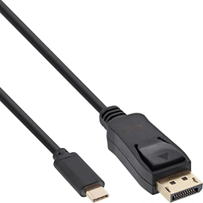 Abbildung von InLine® USB Display Kabel, Typ C Stecker zu DisplayPort (DP Alt Mode), 4K2K, schwarz, 3m