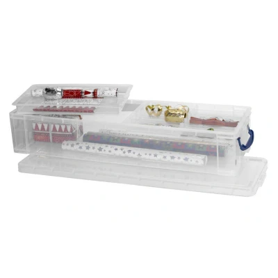 Abbildung von REALLY USEFUL Aufbewahrungsbox 22 Liter mit 2 Einsätzen transparent