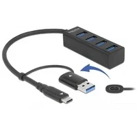 Abbildung von 4 Port USB 3.2 Gen 1 Hub mit Type C oder Typ A Anschluss,