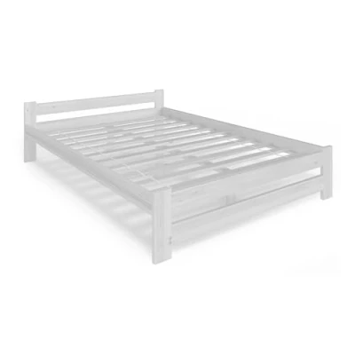 Abbildung von Home Collective Holzbett mit Lattenrost Modern Bett Kiefer Bettgestell Massivholzbett Klassisch (90x200, 120x200, 140x200, 160x200 cm), Doppelbett, Skandi Boho Landhaus Kopfteil flach cm weiß