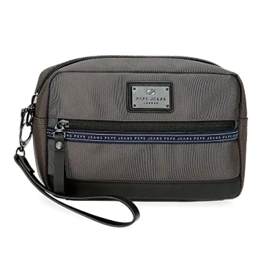 Abbildung von Pepe Jeans Iron Grey Handtasche 24,5x15x6 cm Polyester mit Kunstlederdetails