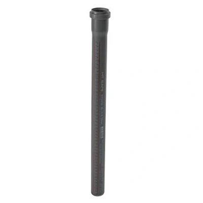 Abbildung von HT Safe rør 40X1000mm m. muf Hurtigere og nemmere montering med de nye patenterede tætningsringe bestående af 3 læber.