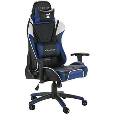 Abbildung von X Rocker Agility eSports Gaming Bürodrehstuhl blau/schwarz