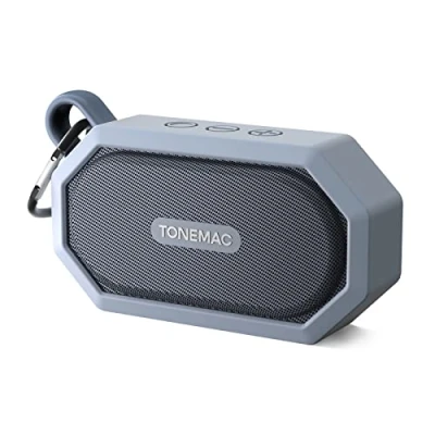 Abbildung von TONEMAC Mini Bluetooth Lautsprecher,B1 IP67 Lautsprecher,7 Stunden Spielzeit,Tragbare Lautsprecher Bluetooth,Kabelloser Speaker mit Bass,Leichter Outdoor für Reisen,Grey