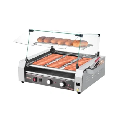 Abbildung von VEVOR Hot Dogs Elektrogrill Rollengrill Würstchengrill Brötchenwärmer 2200W
