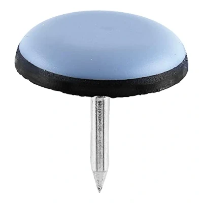 Abbildung von 20 Stück Teflon Möbelgleiter rund mit Nagel Ø 25 mm 5 dick/PTFE Beschichtung/Teflongleiter/Stuhlgleiter