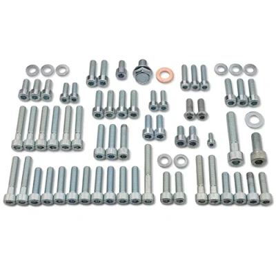 Abbildung von Easyboost Schrauben Set, komplett, 59 Schrauben, Stahl, verzinkt, CHC für MBK Booster Nitro Ovetto Mach G Stunt Rocket Yamaha Bw&#039;s Slider Aerox Jog R Neo&#039;s Aprilia SR Malaguti F10 F12 Minarelli Motor