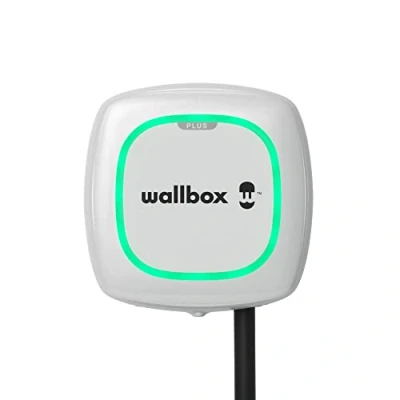 Abbildung von Wallbox Pulsar Plus Ladegerät für Elektrofahrzeuge. Mit Einstellbarer Leistung von bis zu 22 kW. Ladekabel Typ 2. WLAN und Bluetooth Verbindung sowie OCPP kompatibel. (Type 2 KW 7m, White)