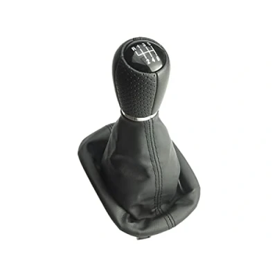 Abbildung von Newtown2700 parts Schaltknauf perforiert + Schaltmanschette Rahmen kompatibel für Seat Leon 1M Toledo 6 Gang 12mm Aufnahme(!)