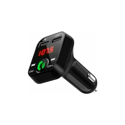 Abbildung von NK Bluetooth FM Transmitter Auto Freisprecheinrichtung, Musikplayer V5.0 + EDR, Empfänger Radioadapter, Dualer USB Anschluss, Schnellladung 2,1 A und Speicherhalterung