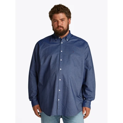 Abbildung von Tommy Hilfiger Solid Heritage Hemd, Herren, Größe: 4XL, Desert sky