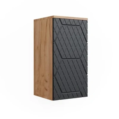 Abbildung von Vicco Hängeschrank Irma, Goldkraft Eiche/Anthrazit, 30 x 59 cm 2 Fächer, Badezimmer Scratch Resistant