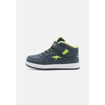 Abbildung von Kangaroos KCPI Kalino MID Unisex Sneaker high für Kinder, Größe: 27, Dark navy/lime Schuhe