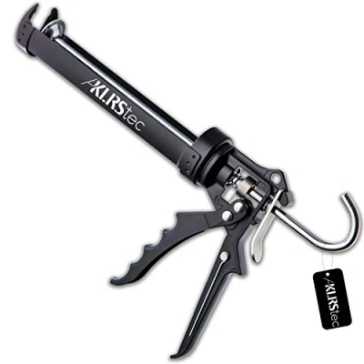 Abbildung von KLRStec Kartuschenpistole mechanisch aus Metall Hochwertige 2K Silikonpistole/ presse, (zum verfugen mit allen gängigen 310ml Dicht und Klebstoffkartuschen), (Silikon, Acryl, Lehm etc)